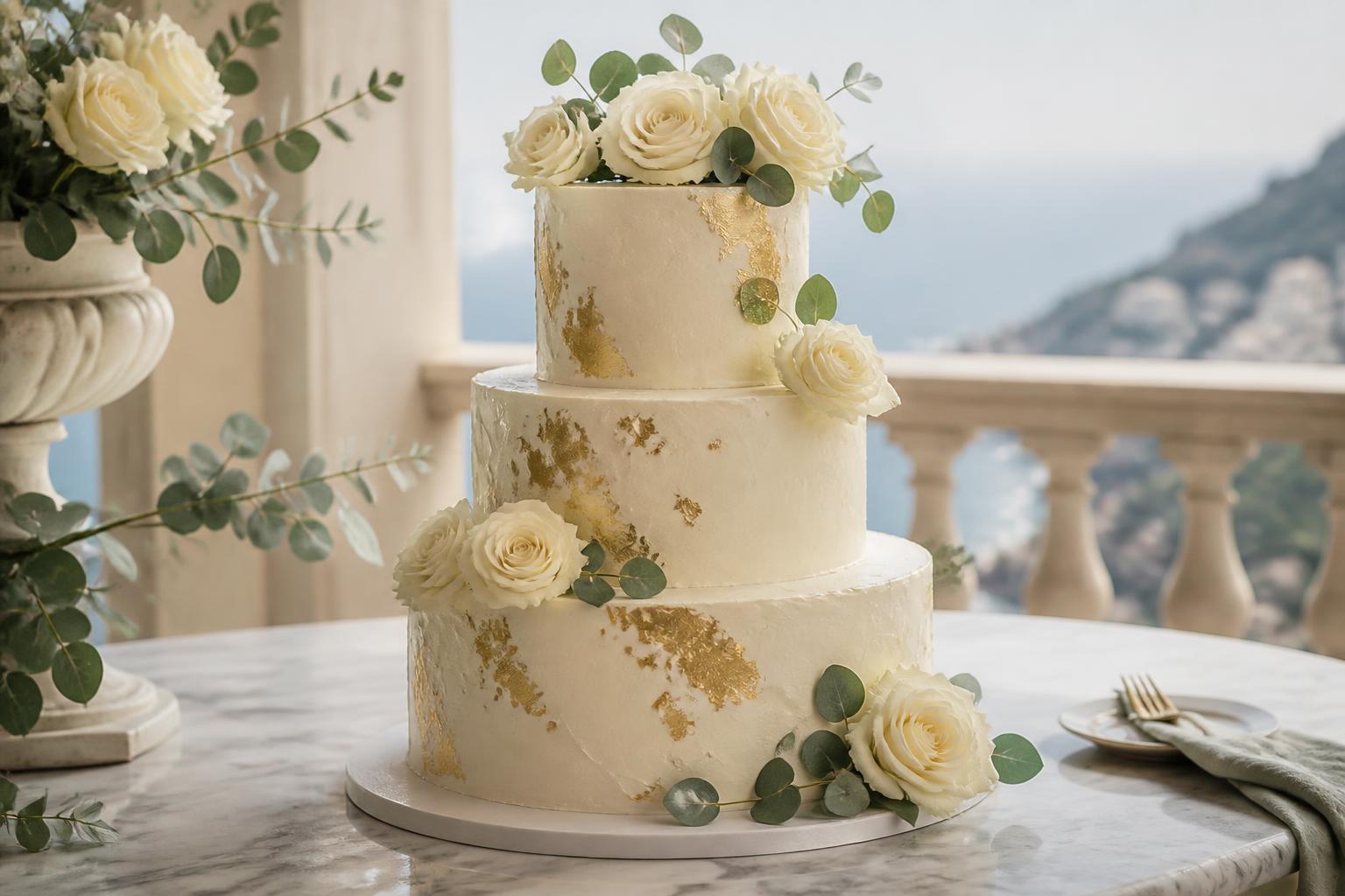 Torta nuziale a Gibilterra, firmata da un pasticcere francese