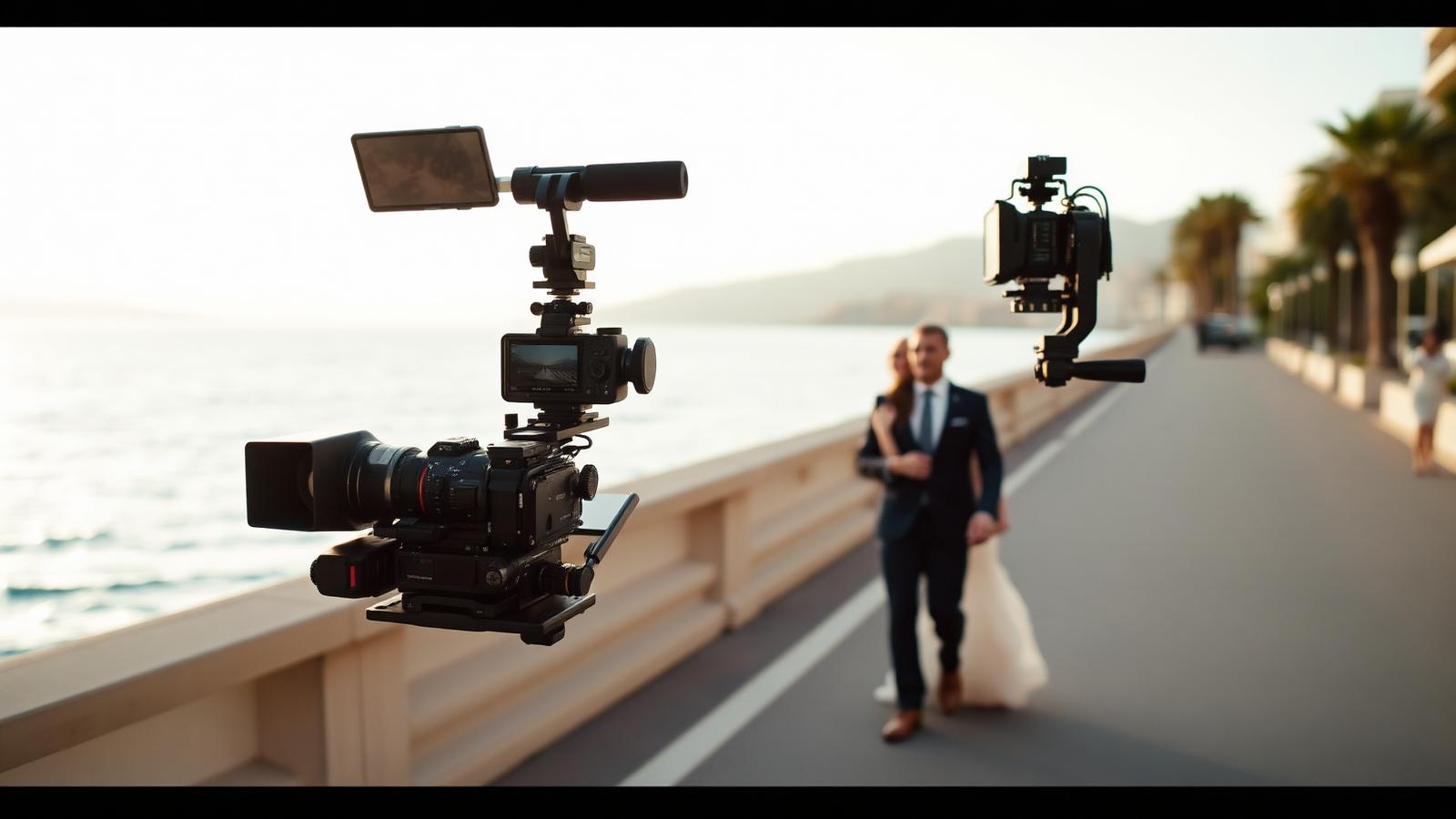 Wedding videography in Gibraltar, with the Rock on camera