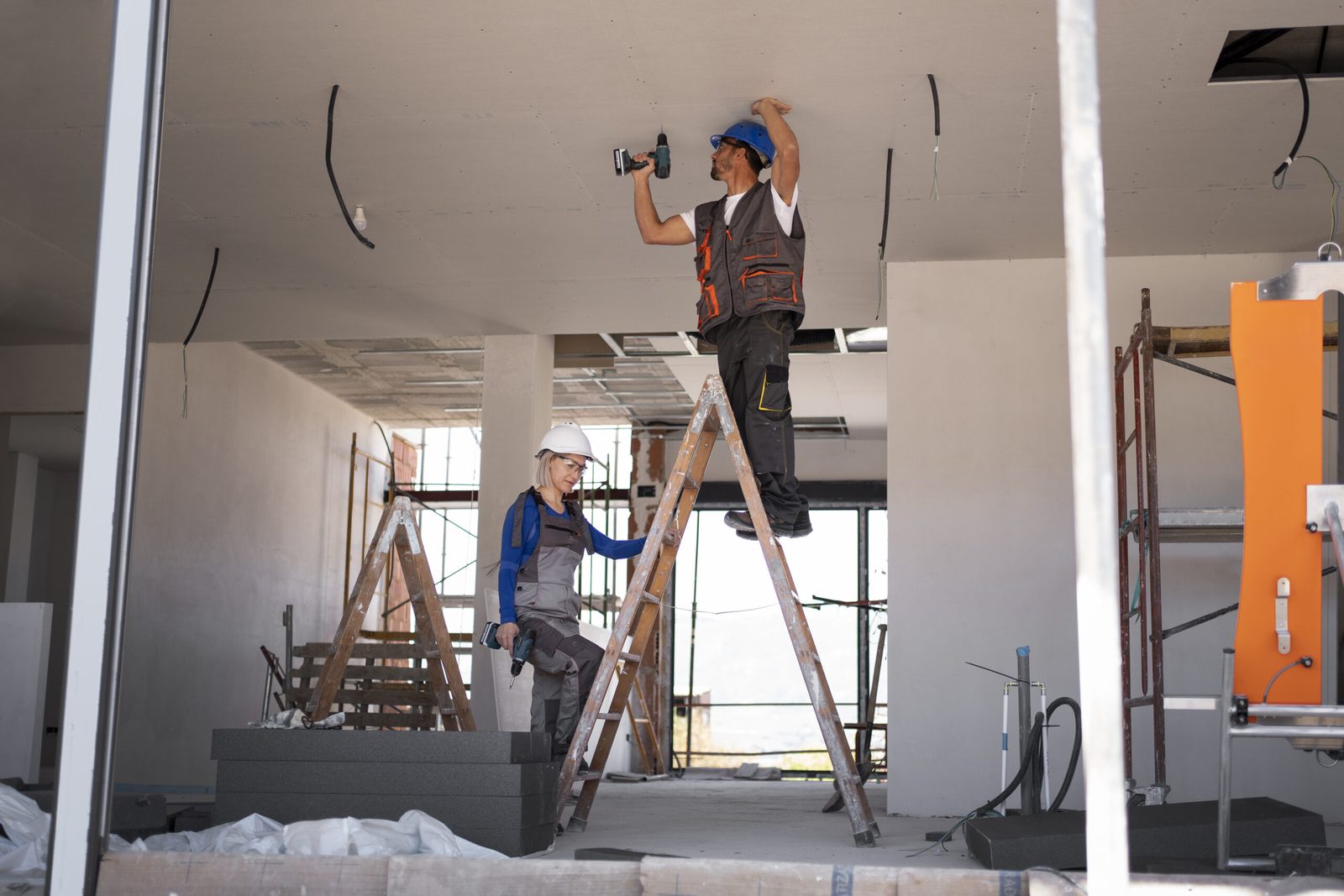 Maintenance team working inside a Gibraltar apartment